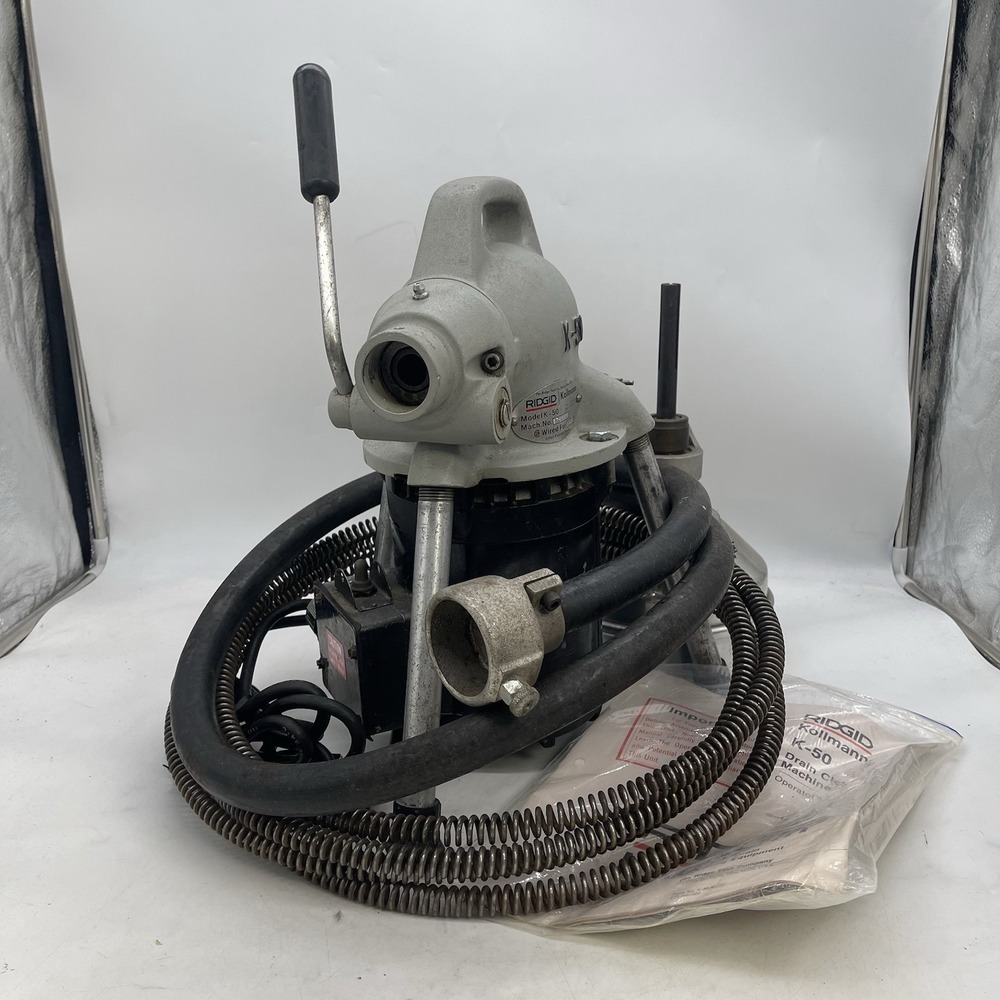 Ridgid K-50 Drain Sewer Snake Untested w Manual and Cords